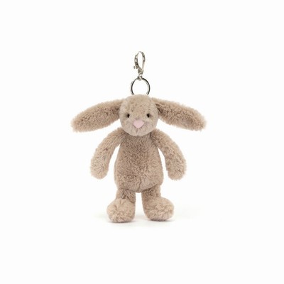 Jellycat Bashful Beige Bunny Bag Charm USA | 37846JVBD